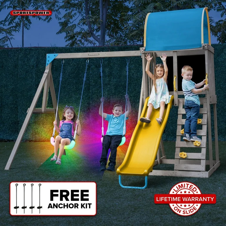 Sportspower™ Addison Twinkle Wooden Swing Set with Heavy-Duty Double A-Frame, Lifetime Warranty... | Walmart (US)