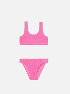 MC2 Saint Barth Baker crinkle bikini in dark pink - Baker crinkle bikini in dark pink | Shop.app