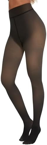TNNZEET Fleece Lined Tights Women — Pantyhose Colorful Opaque Black Sheer Thermal Winter Warm L... | Amazon (US)