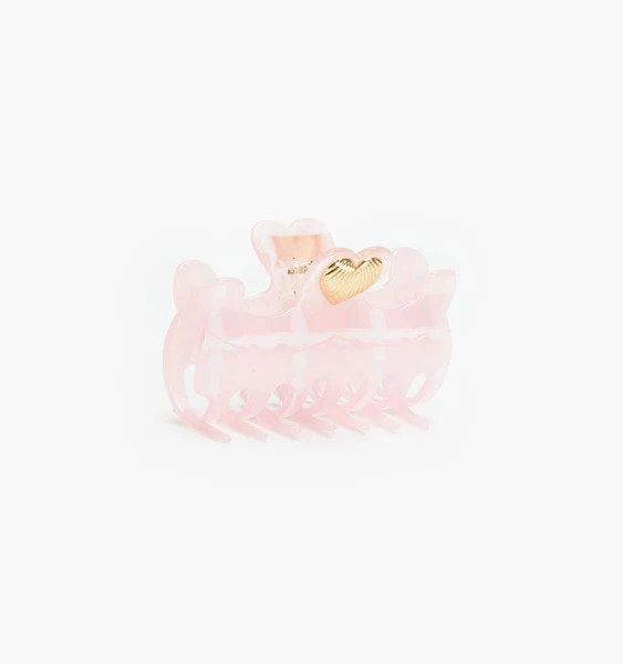 The Heart Claw Clip - Pink Plaid | Hill House Home US