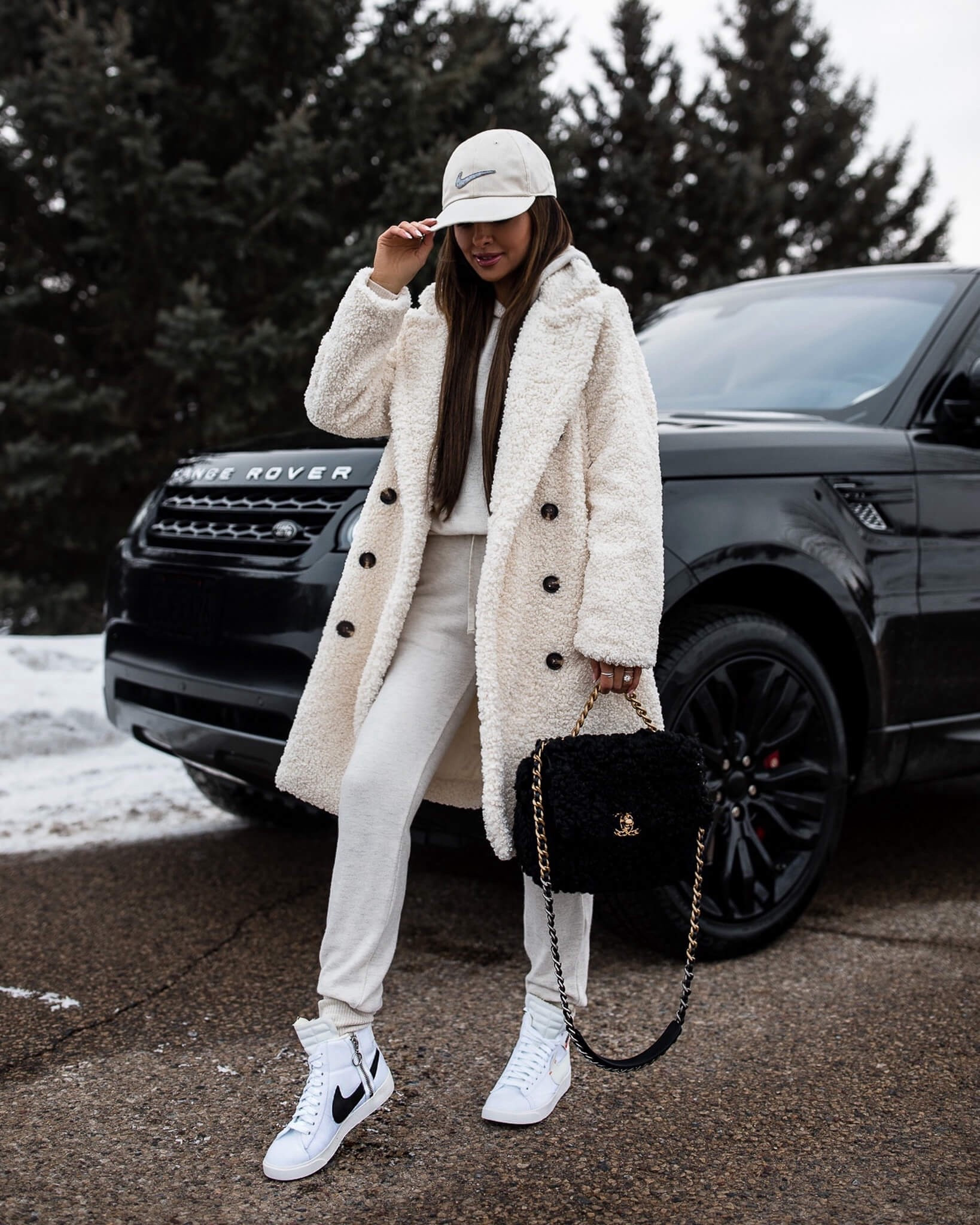 Casual winter white outfit
White teddy bear coat
Lounge set
Winter travel outfit
Nike blazer sneakers

#LTKSeasonal #LTKFindsUnder100 #LTKTravel