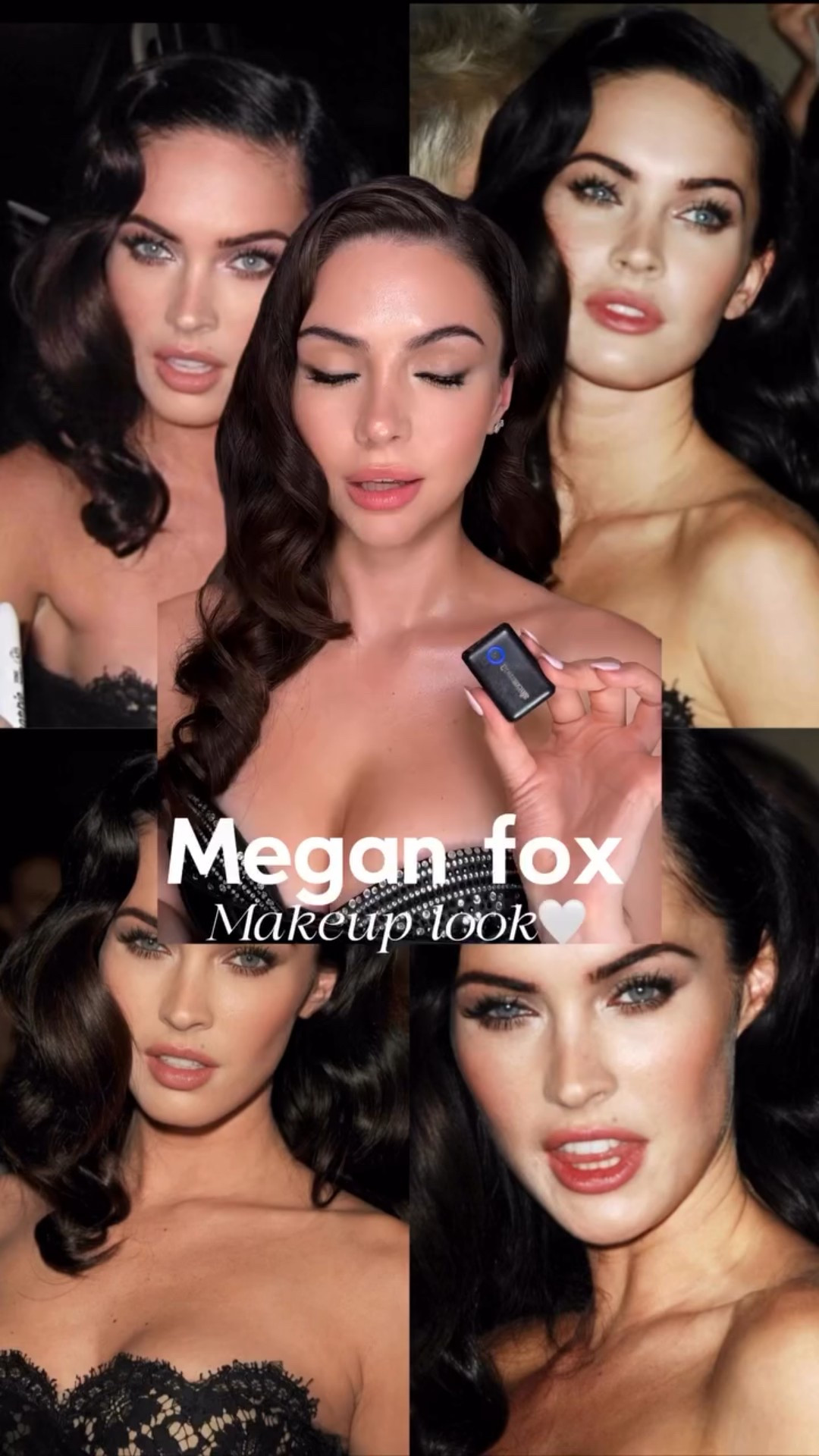 Recreating this stunning @meganfox glam, so in love with this look! 💕 everything I used is linked in my ShopMy & LTK🤍

@iliabeauty 
Base face milk

@milkmakeup 
Eyebrow gel

@westmanatelier 
Eyebrow pencil 
Contour stick shade truffle 

@charlottetilbury 
Airbrush flawless filter concealer 
Flawless filter shade fair 

@tartecosmetics 
Tartelette in bloom Amazonian clay eyeshadow palette 

@wonderskin 
Pencil eyeliner 

@yslbeauty 
Mascara 
Loose Setting powder
@ardellbeauty 
Half lash style 421
 
@tirtir_global 
Highlighter duo shade 01

@armanibeauty 
Luminous silk foundation shade 5
Luminous silk concealer shade 2

@hudabeauty 
Blush filter shade strawberry cream 

@maybelline 
Lifted liner shade 06 line leader

@hardcandylife 
Lip melt shade my type 

#meganfox #makeuptutorial #makeuplook #trending