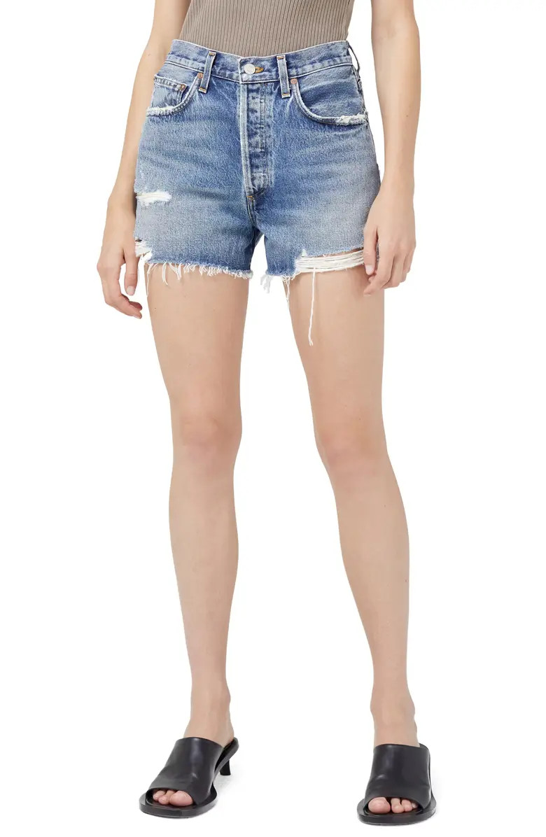 AGOLDE Dee Organic Cotton Denim Cutoff Shorts | Nordstrom | Nordstrom