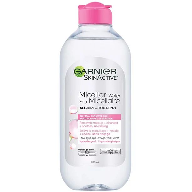 Garnier SkinActive Micellar Cleansing Water, For All Skin Types, 13.5 Fl Oz - Walmart.com | Walmart (US)
