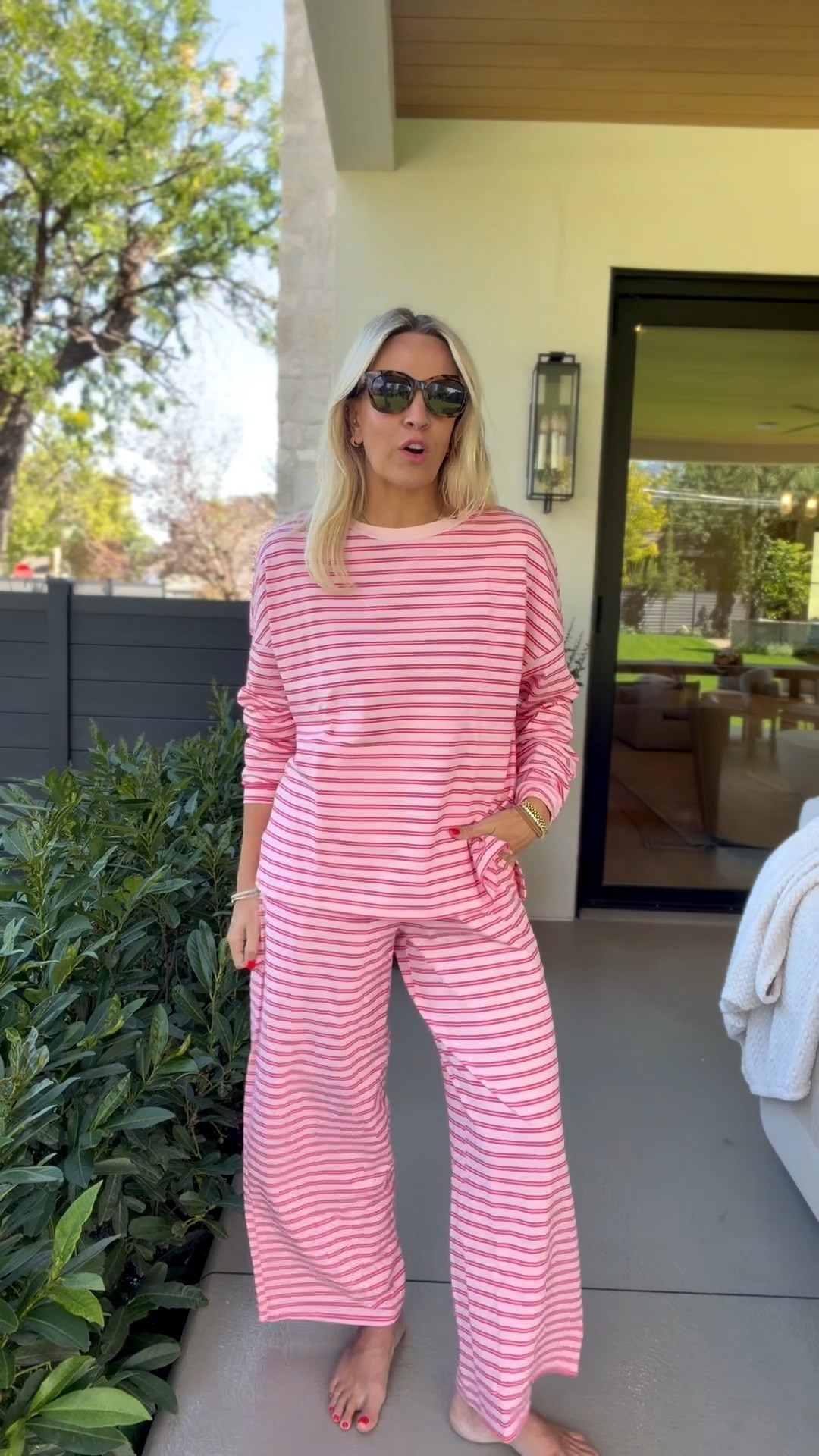 Similar set also comes in this double stripe pink!

#LTKgrwm #LTKmomlife #LTKootd