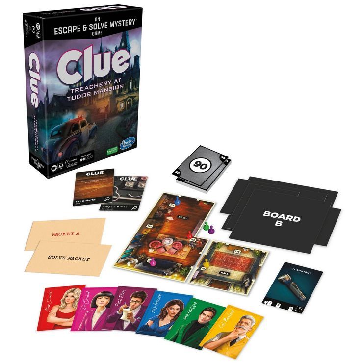Clue Board Game Treachery at Tudor Mansion Escape Room Game | Target