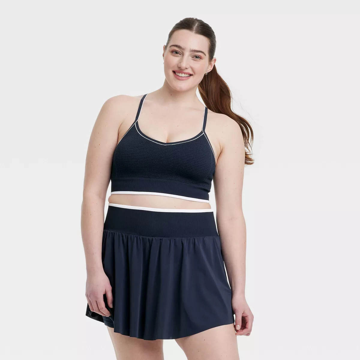 Women's Seamless Light Support Tipped Longline Sports Bra - All In Motion™ | Target