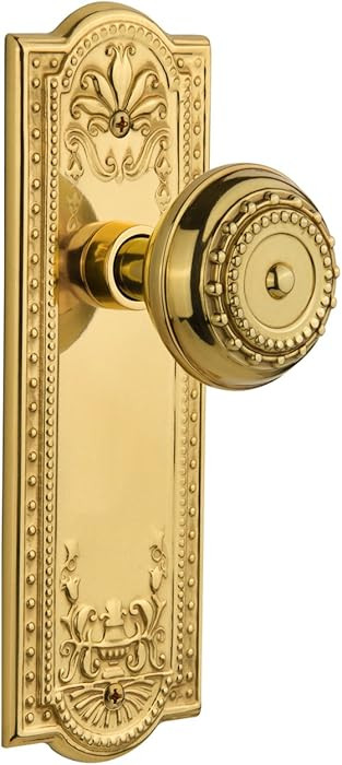 Nostalgic Warehouse Meadows Plate with Meadows Knob, Privacy - 2.375", Unlacquered Brass | Amazon (US)