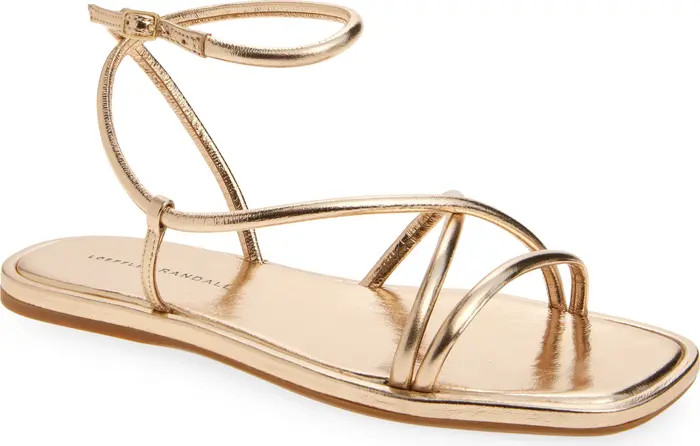Noor Ankle Strap Metallic Sandal (Women) | Nordstrom
