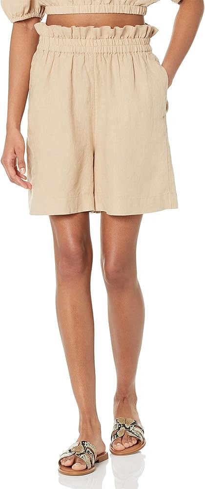 The Drop Women's Priya Pull-On Linen Short | Amazon (US)