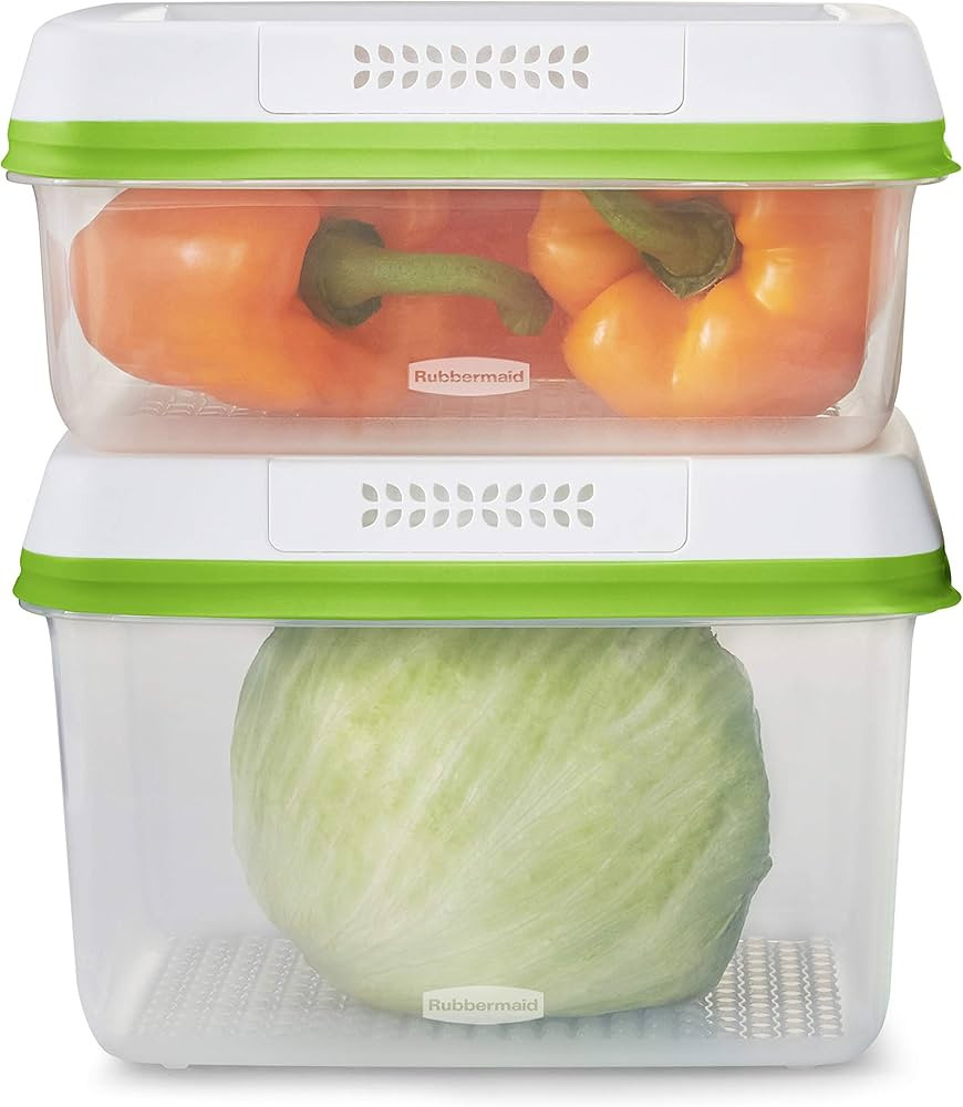 Rubbermaid 4-Piece Produce Saver Containers for Refrigerator with Lids for Food Storage, Dishwash... | Amazon (US)