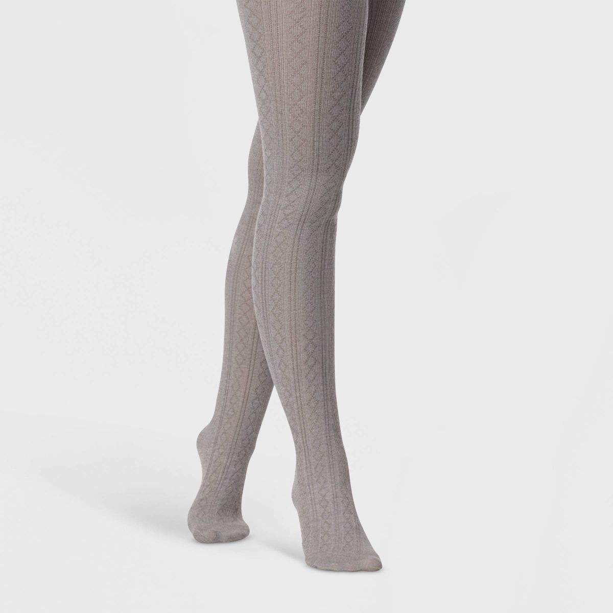 Women's Pointelle Sweater Tights - A New Day™ Light Gray | Target