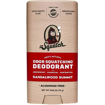 DR. SQUATCH Men's Natural Deodorant - Sandalwood Summit - 2.65oz | Target