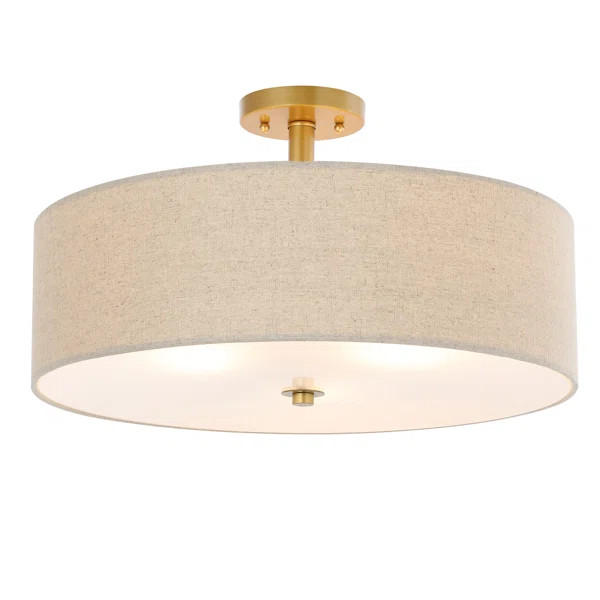 Vijay Fabric Semi Flush Mount | Wayfair North America
