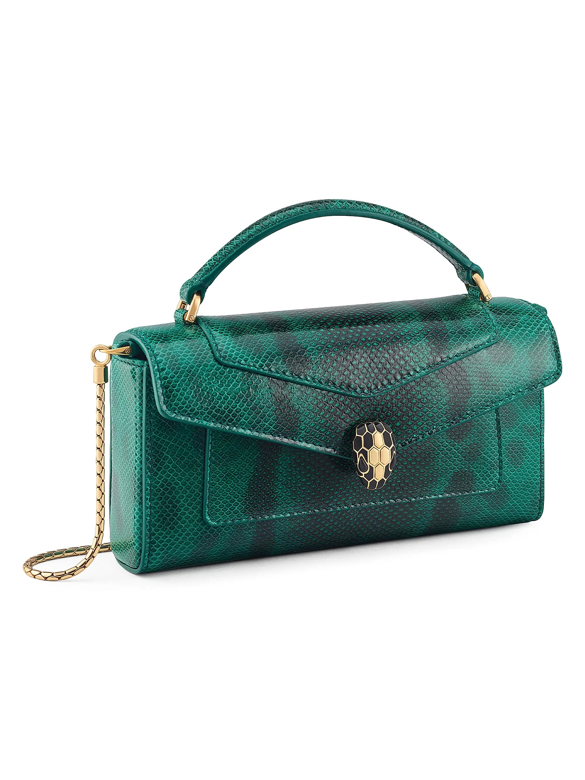 BVLGARI Serpenti Forever Snakeskin-Embossed Leather Top Handle Bag | Saks Fifth Avenue | Saks Fifth Avenue