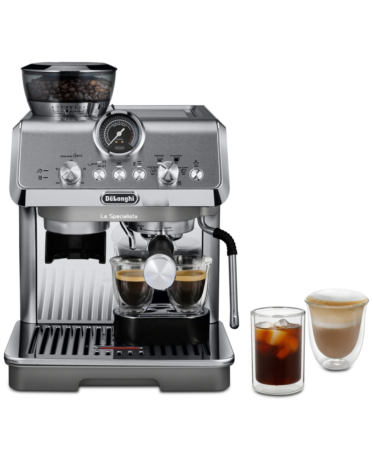 De'Longhi La Specialista Arte Evo Espresso Machine with Cold Brew - Stainless Steel | Macy's