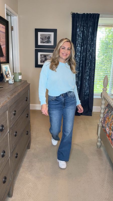 I’m loving these new jeans & they look great with this adorable light blue spring sweater! The jeans are so comfortable, high waisted & have a good amount of stretch. Wearing 2 the sweater is a bit cropped & I preferred the small over XS to cover my stomach area. Both are perfect additions to any spring wardrobe. 
.
.
2024 spring fashion, spring capsule wardrobe, 2024 clothing trends for women, grown women outfits, spring 2024 fashion, spring outfits 2024 trends, spring outfits 2024 trends women over 40, spring outfits 2024 trends women over 50, white pants, brunch outfit, summer outfits, summer outfit inspo, outfits with  jeans, white sneakers, cute spring dress, cute spring dresses casual knee length, cute spring dresses short, petite fashion, petite pants, petite trousers, petite fashion over 50, effortlessly chic outfits, effortlessly chic outfits spring, spring capsule wardrobe 2024, spring capsule wardrobe 2024 travel





#LTKover40 #LTKstyletip #LTKunder50 #LTKSeasonal #LTKshoecrush #LTKunder100 #LTKbeauty #LTKtravel #LTKVideo