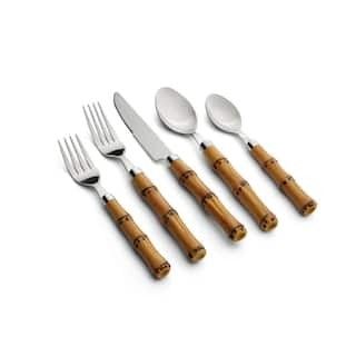 Cambridge Bamboo Natural 20-Piece Plastic Handle Flatware Set (Service for 4) 37820DS | The Home Depot