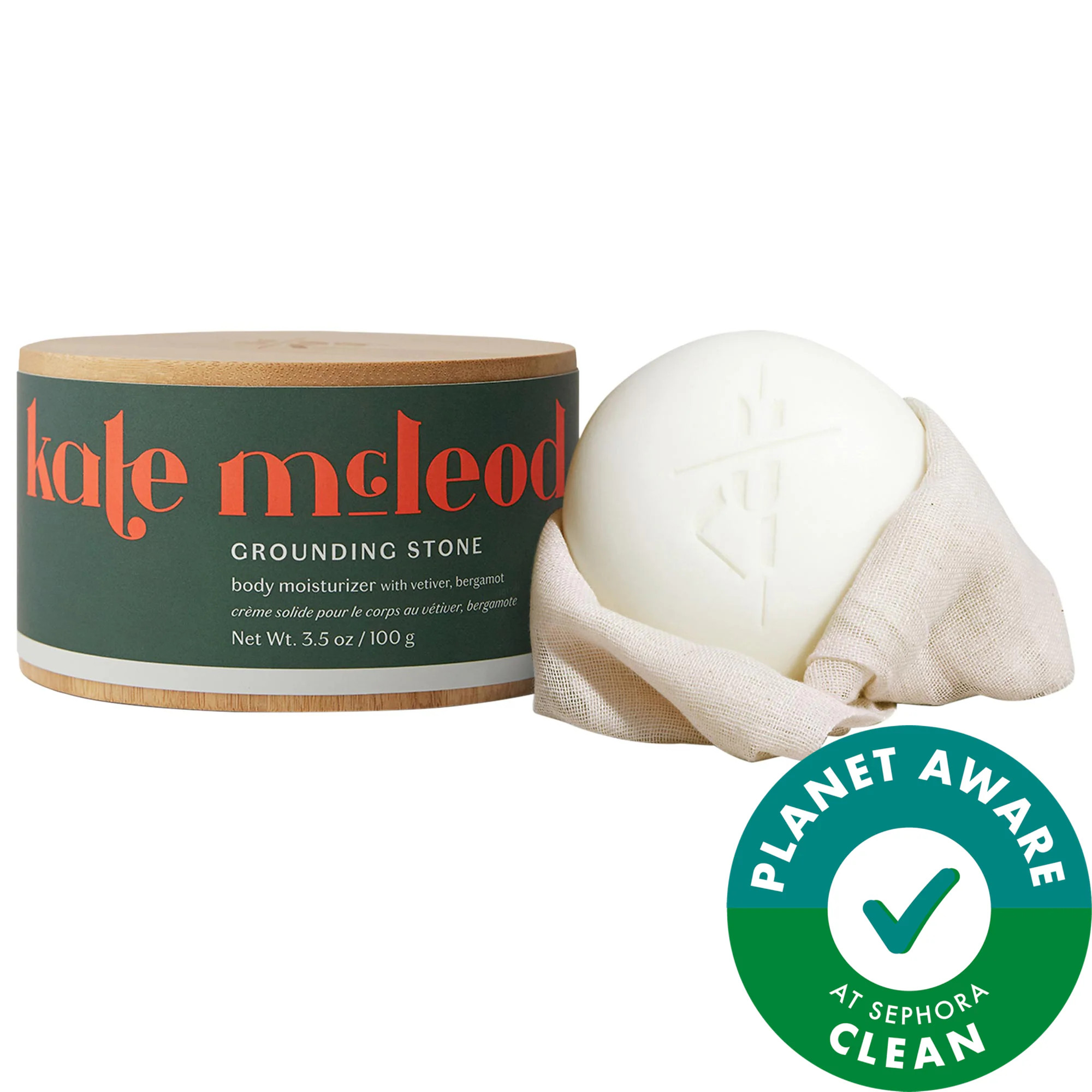 Kate McLeod The Body Stone - Deep Moisturizing Cocoa Butter Lotion Bar for Dry Skin Treatment Grounding Stone 3.5 oz / 100 g Starter Kit | Sephora (US)