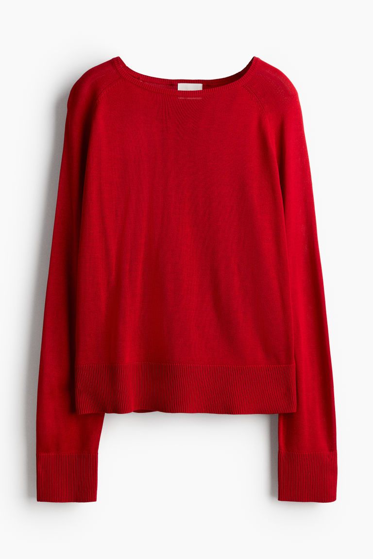 H & M - Fine-knit Sweater - Red | H&M (US + CA)