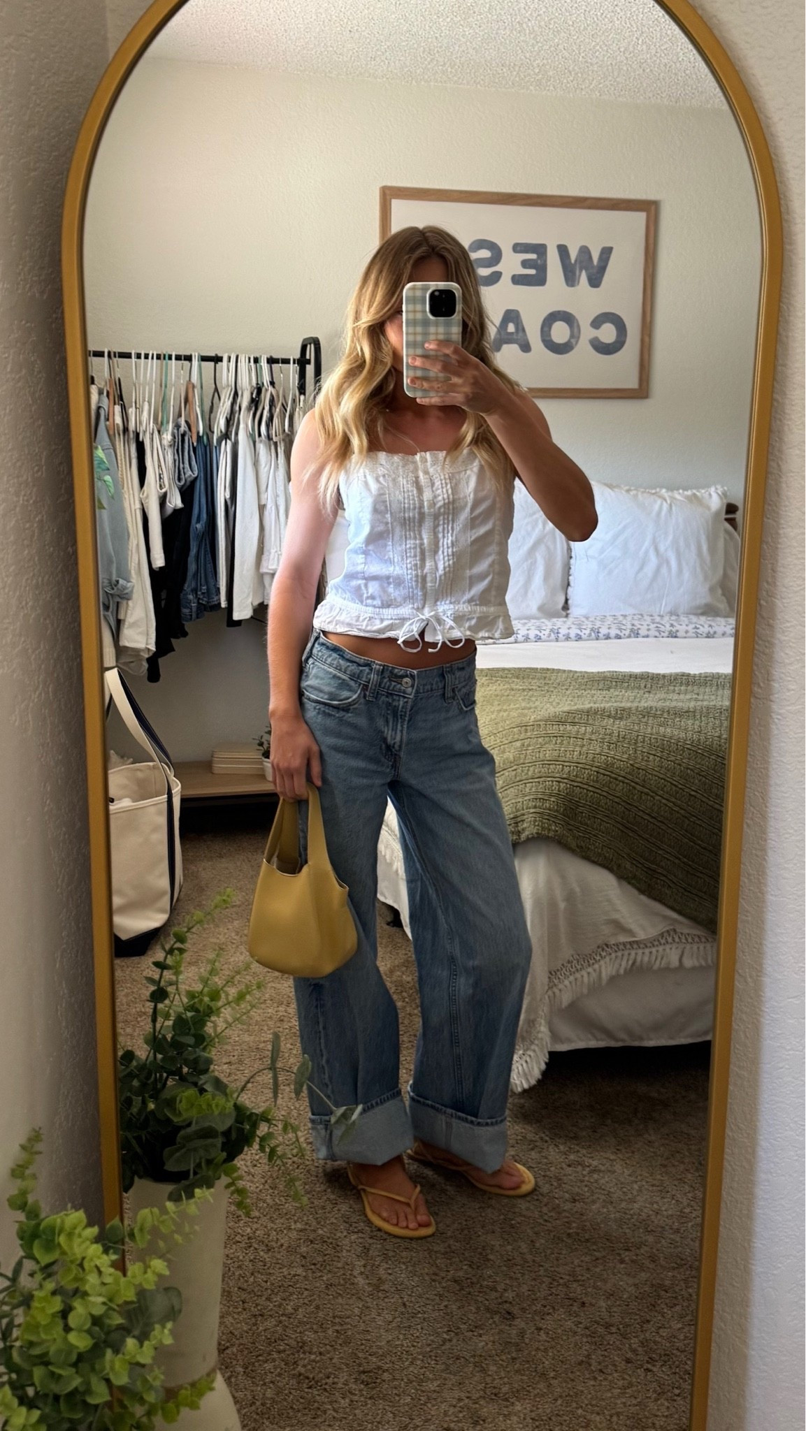 Top is from Brandy Melville! Wearing size 24 in jeans and size 7 in sandals

#LTKgrwm #LTKootd