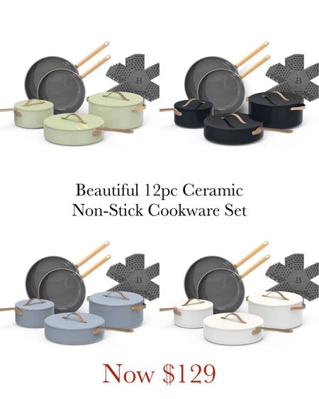 12pc ceramic non-stick cookware set. Great gift to give to newlyweds or new home owners! Or just need an update put it on you wish list and send this to your gift giver!

#LTKsalealert #LTKhome #LTKGiftGuide