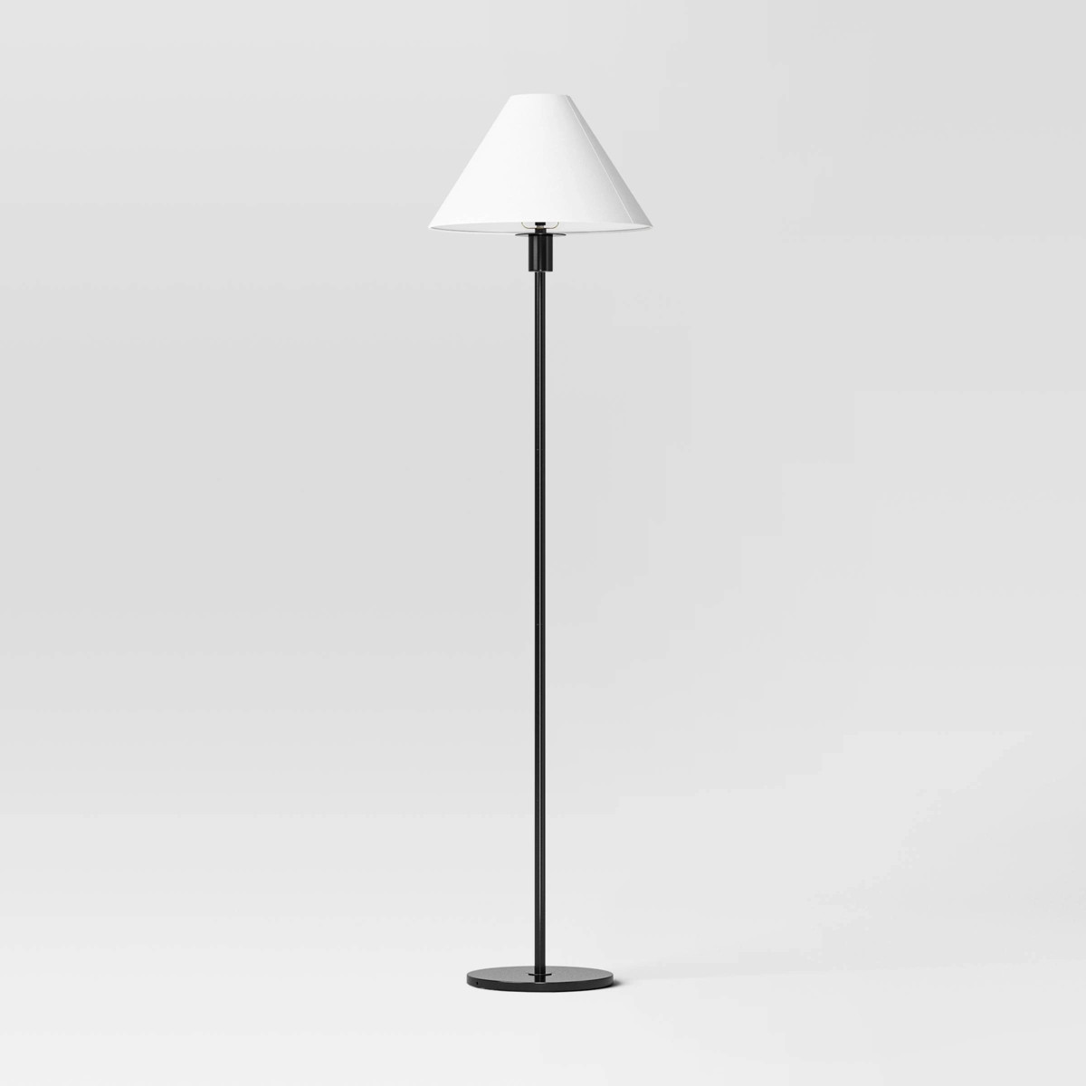 Stick Floor Lamp with Tapered Shade Black - Threshold™ | Target