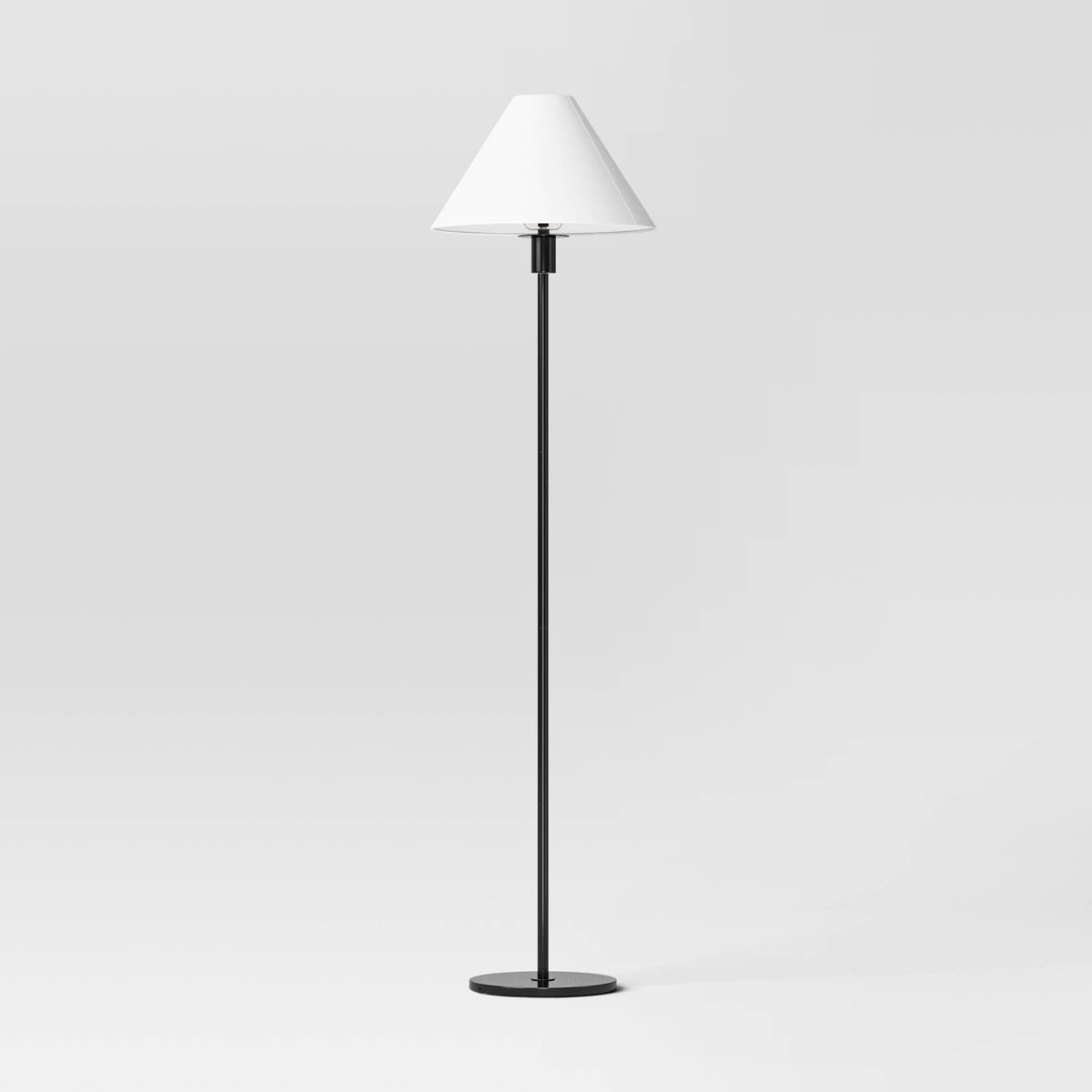 Stick Floor Lamp with Tapered Shade Black - Threshold™ | Target