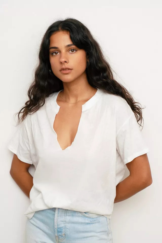 UO Jadie Split-Neck Top | Urban Outfitters (US and RoW)