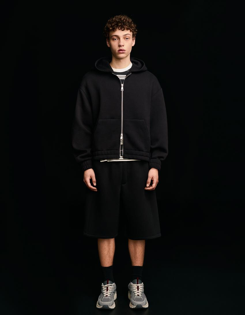 Oversize neoprene Bermuda shorts - Shorts and jorts - Men | Bershka UK