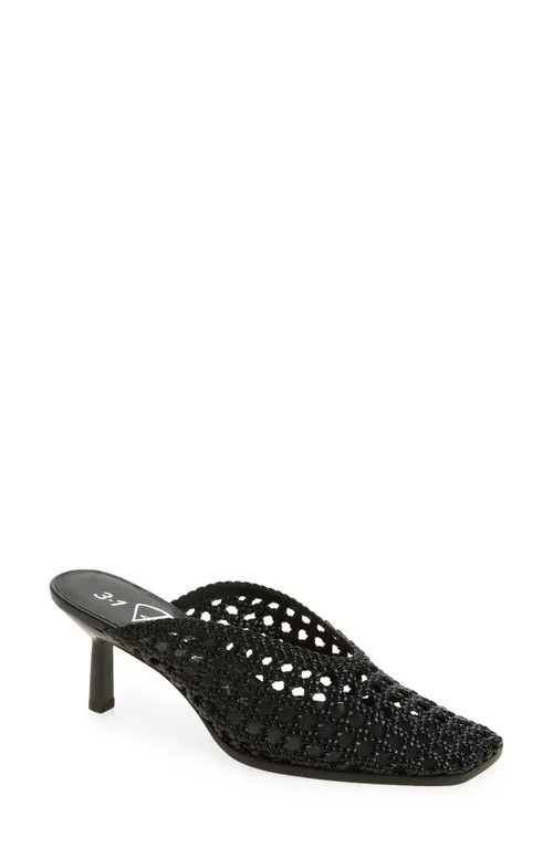 3.1 Phillip Lim Woven Mule in Black at Nordstrom, Size 11Us | Nordstrom