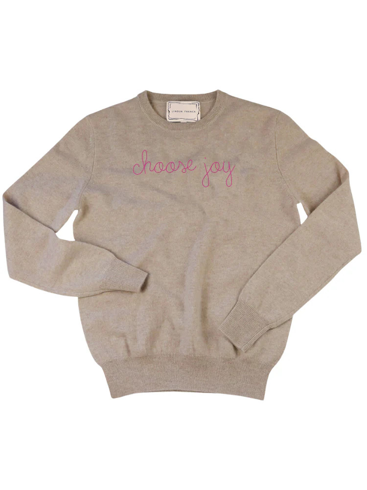 "choose joy" Crewneck | Lingua Franca NYC