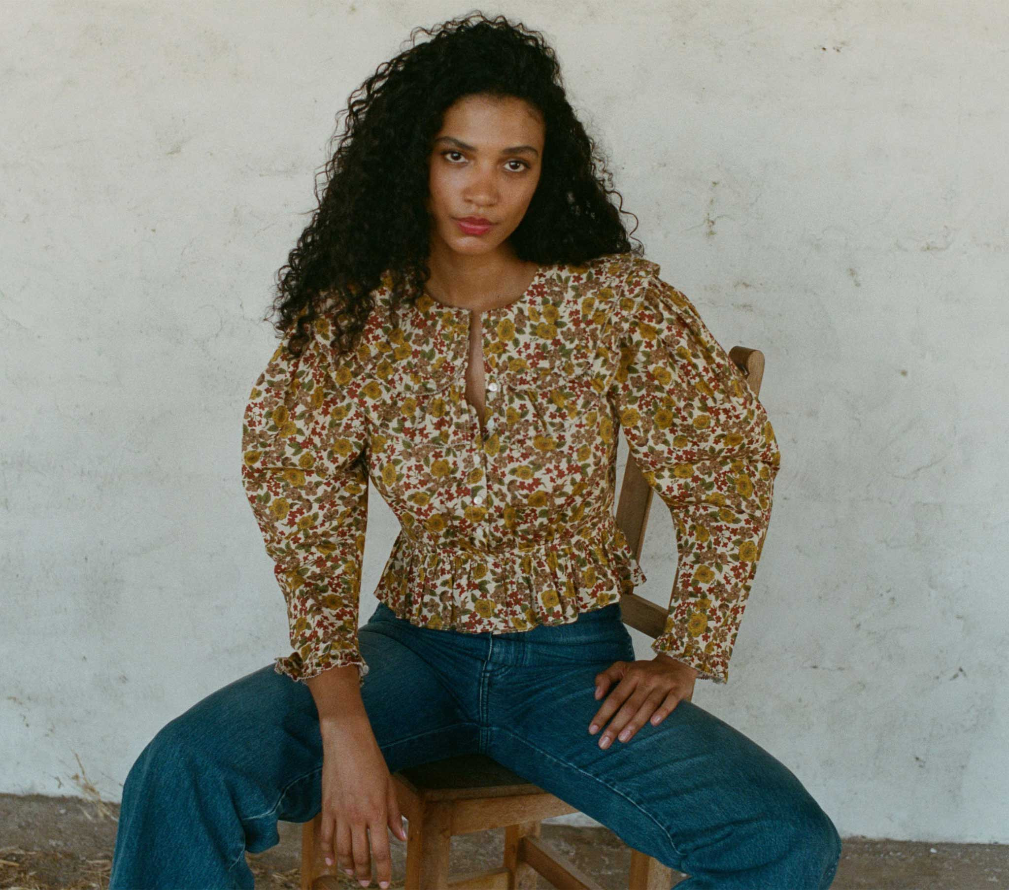DOLORES TOP - JENNIFER SPRING FLORAL | DÔEN | DOEN