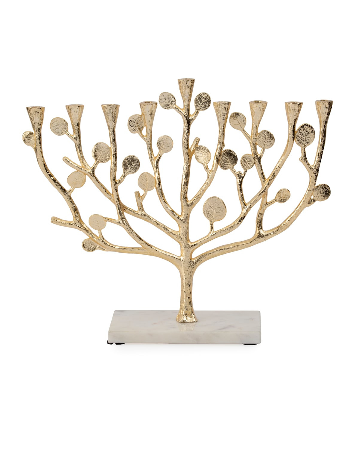 Botanical Leaf Gold Menorah | Neiman Marcus