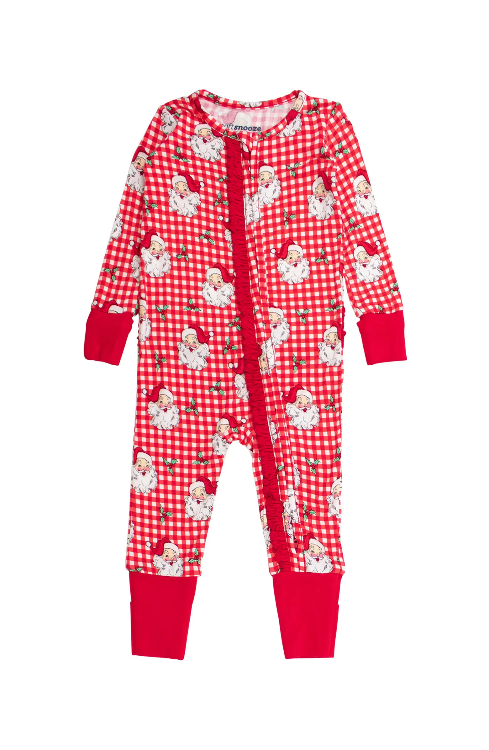 RuffleButts Baby Girls SoftSnooze Convertible Ruffle One Piece Pajama | Nordstrom | Nordstrom