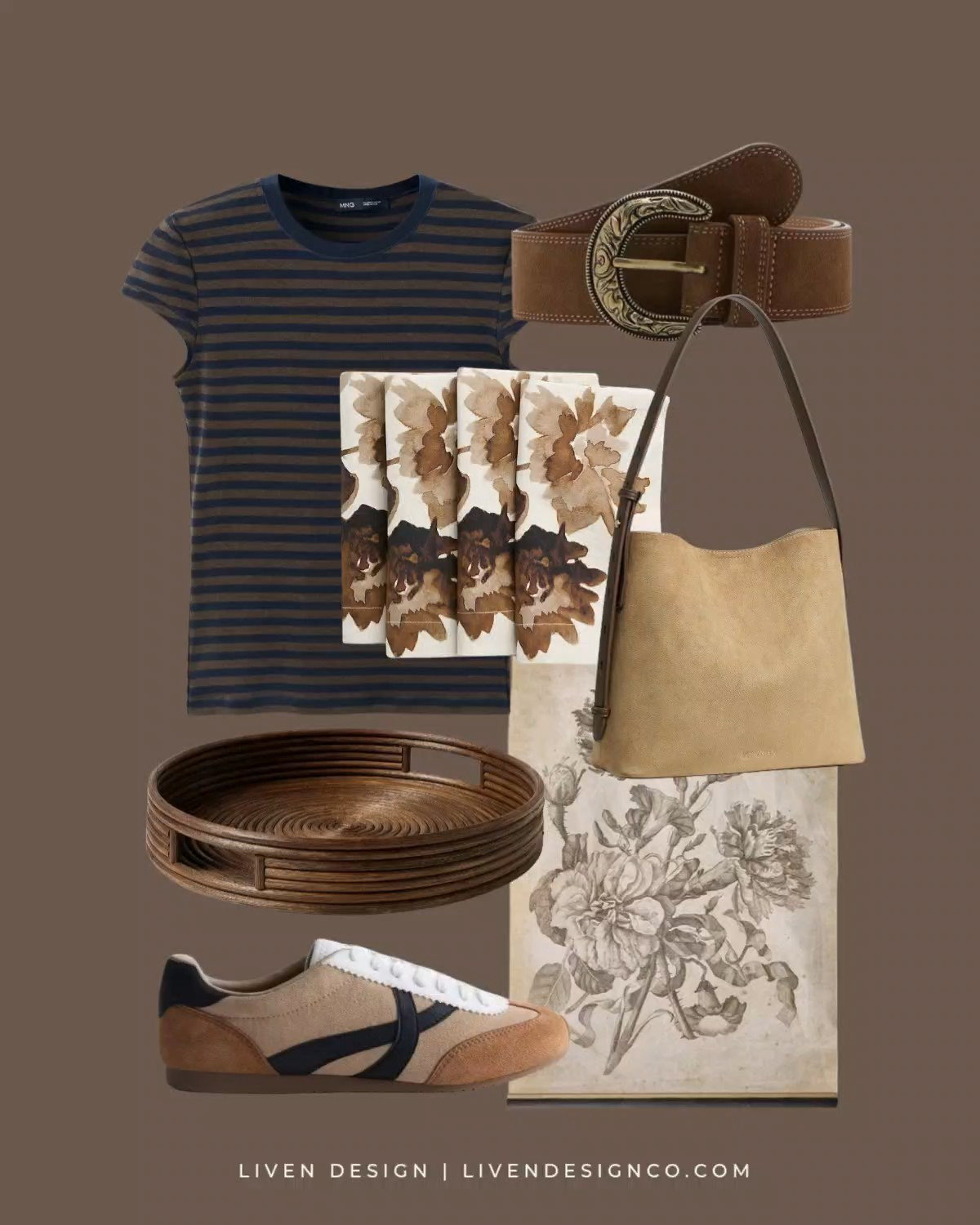 New discoveries. Style inspiration. Fall style. Amazon handbag. Suede bag. Mango. Striped tee. Walmart fashion. Walmart sneakers. Fashion sneakers. Neutral retro sneakers. Botanical art. Wall Tapestry. Belt. Western belt. Fall leaf napkins 

#LTKSeasonal #LTKHome #LTKSaleAlert