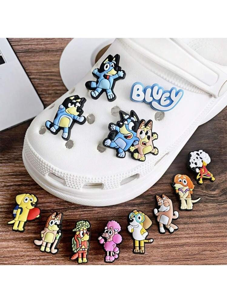 Bluey Holey Shoe Accessories, Colorful And Fun Charms Featuring , Bingo, And Friends, Perfect For Customizing Your Shoes, Ideal For DIY Projects, Creative Footwear Personalization, And Unique Gift Ideas For Fans | SHEIN
