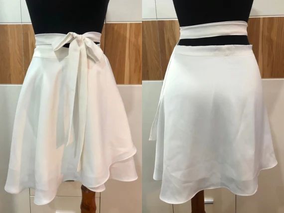 Ivory silk mini skirt - High waisted skirt - Mini satin skirt - Silk wrap mini skirt - Skirt for ... | Etsy (US)