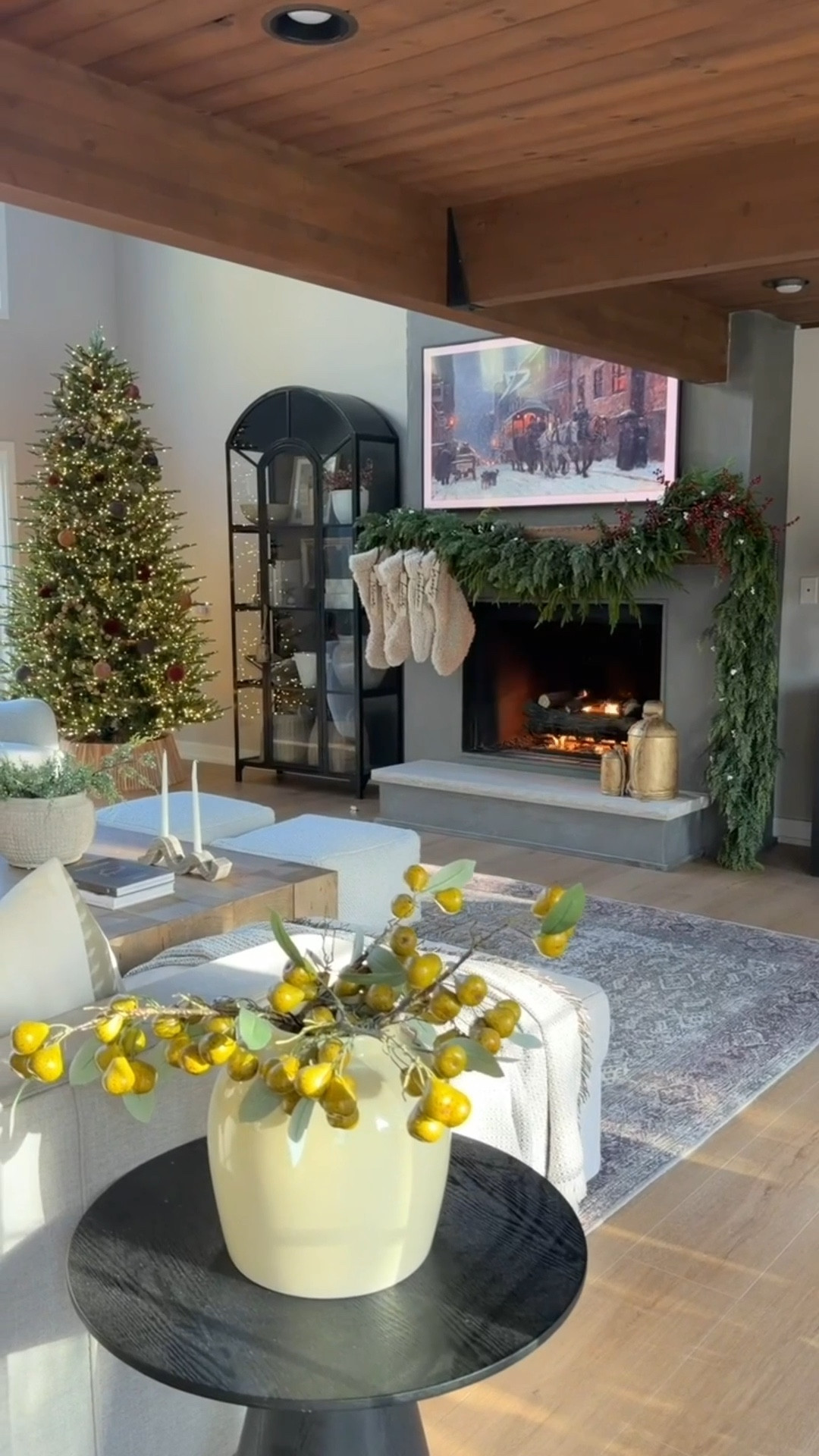 Another view of our holiday great room ✨ I love how our new floors and holiday decor look together. It creates a much more modern and clean look which I love! 

#LTKHoliday #LTKHome #LTKStyleTip