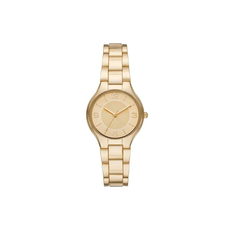 Time and Tru Women's Gold Tone Bracelet Watch - Walmart.com | Walmart (US)