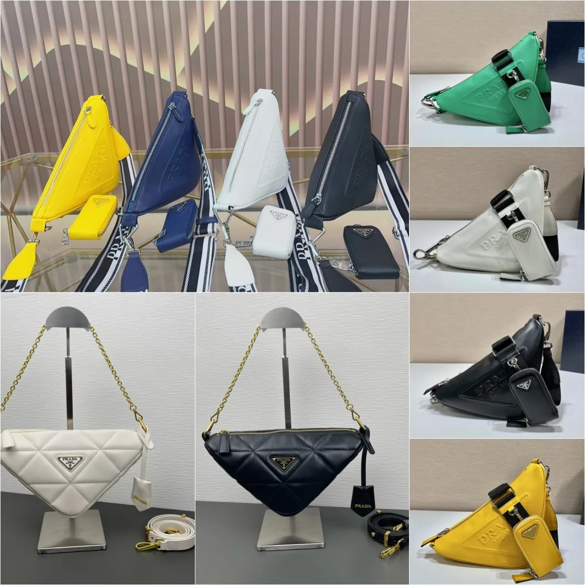 New Star Bag Dupe Pra Da Bags Fashion Designer Triangle Shoulder Bags For Men Women 27/11/14 Cm F... | DHGate