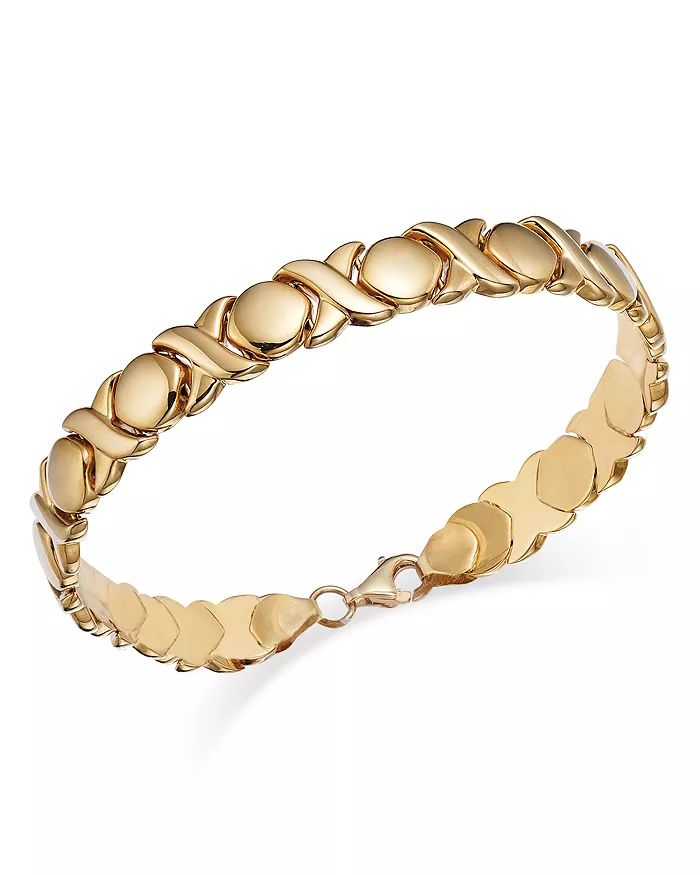 XOXO Link Bracelet in 14K Yellow Gold - 100% Exclusive | Bloomingdale's (US)
