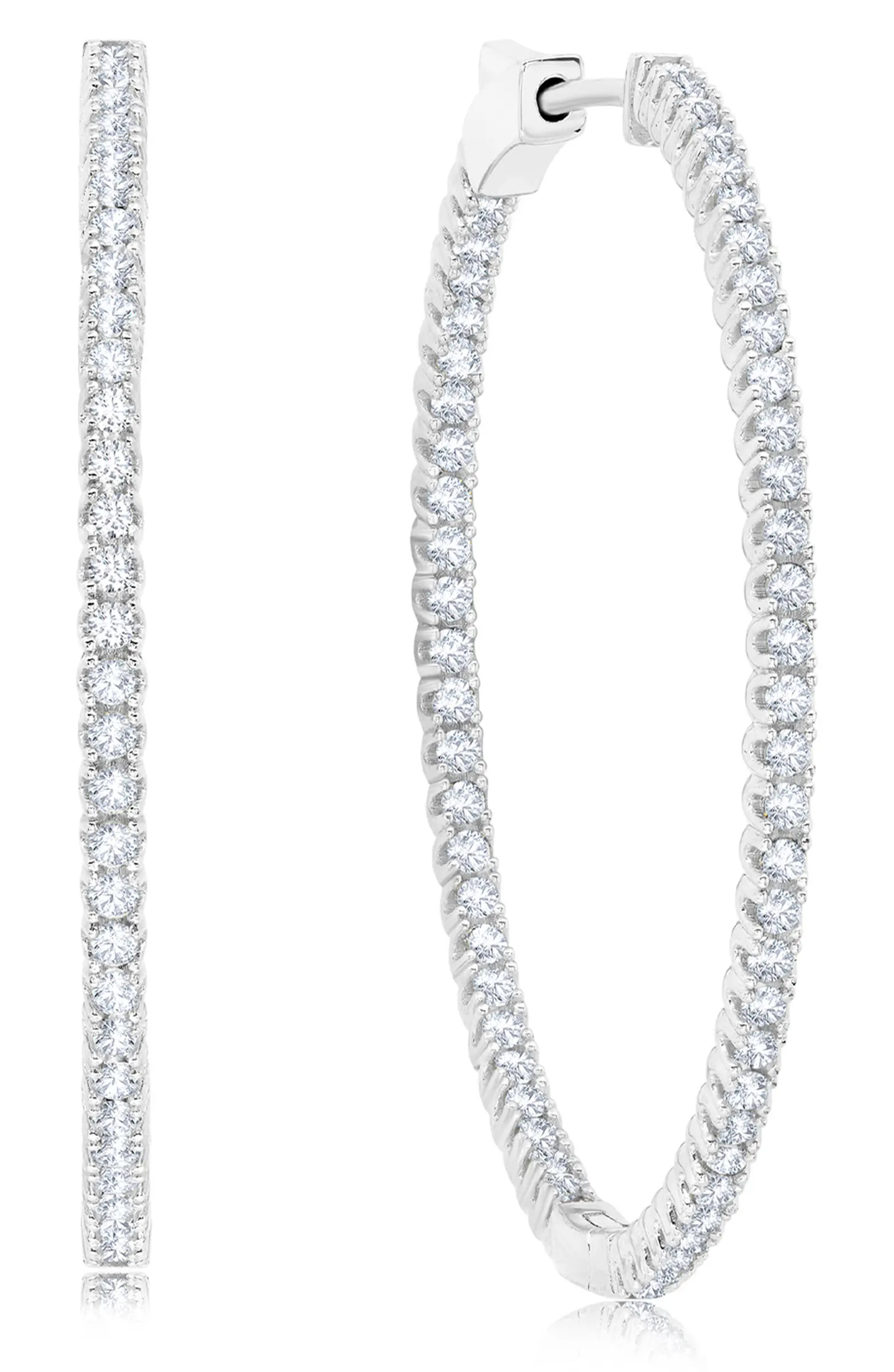Crislu Medium Pavé Hoop Earrings | Nordstrom | Nordstrom