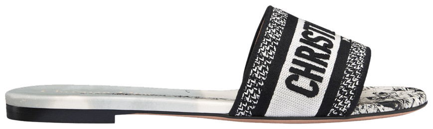 Buy Dior Wmns DWay Slide 'Plan de Paris Motif - White Black' - KCQ209EIF S15W | GOAT | GOAT
