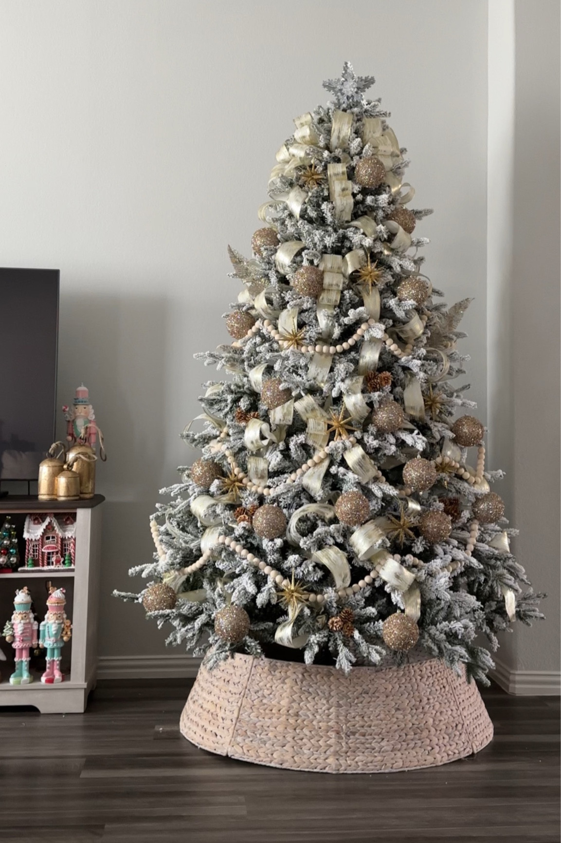 King of Christmas tree, Christmas decor, holiday decor, Christmas tree ornaments, Christmas ornaments, Christmas tree collar, woven collar, target Christmas decor, target holiday decor, Walmart Christmas decor, Walmart holiday decor, bead garland, beaded garland, gold ornaments, star ornaments, gold ribbons, Amazon Christmas decor, Amazon holiday decor, gold Christmas bells, gold holiday bells, pastel nutcracker, gold antique bell, oversized bells 

#LTKhome #LTKfindsunder100 #LTKHoliday