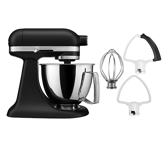 KitchenAid Artisan Mini 3.5Qt Tilt-Head Stand Mixer & Stainless Bowl | QVC