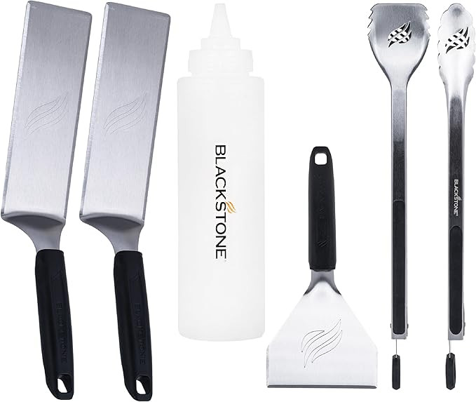 BLACKSTONE 5464 Griddle Tool Kit Outdoor Indoor Grill BBQ Utensils Cooking Accessories-Heat Resis... | Amazon (US)