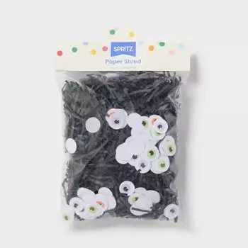 1.5oz Diecut Ghost Halloween Paper Shred Filler Orange/Black - Spritz™ | Target