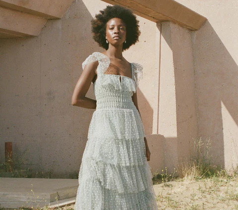 DÃEN Harmony Dress -- Malibu June - Size - Xs Sleeveless Prairie Vintage-inspired Effortless | DOEN