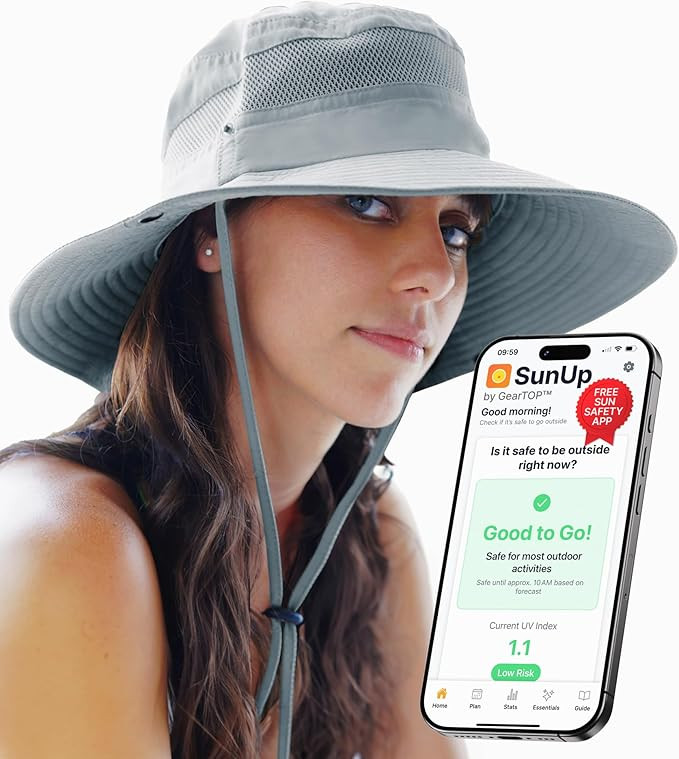 GearTOP Safari Hat for Men Sun Hats for Women UV Protection UPF 50+ Fishing, Gardening, Hiking Ha... | Amazon (US)